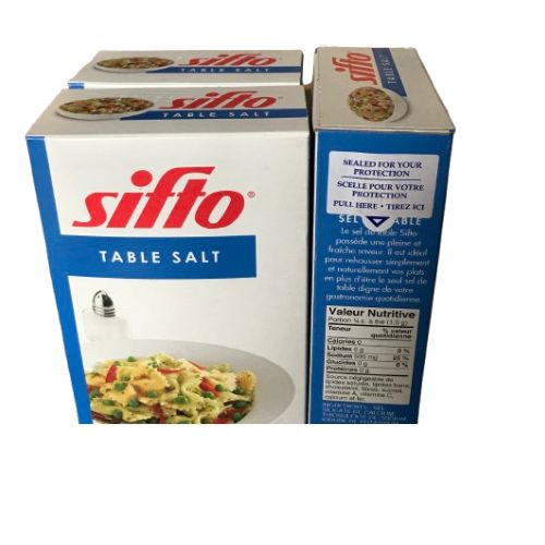 Sifto Table Salt pack de 3 unité